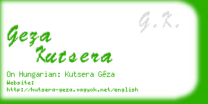 geza kutsera business card