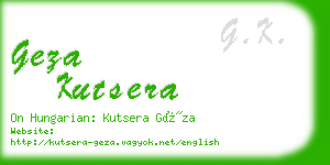 geza kutsera business card